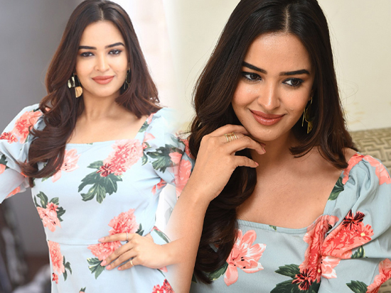 Pujitha Ponnada Lovely Looks In Floral Dress